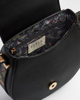Woodland Toile Saddle Bag - Black