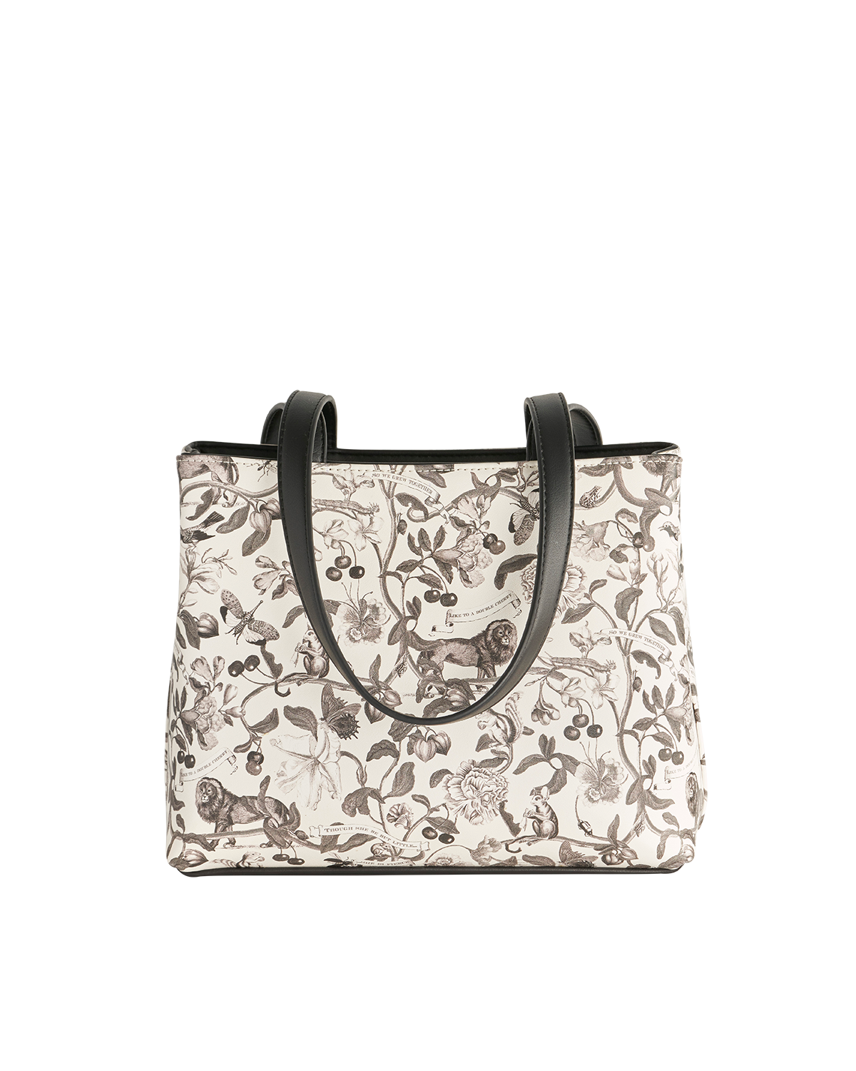 Tree Of Life Monochrome Small Tote - Black/White