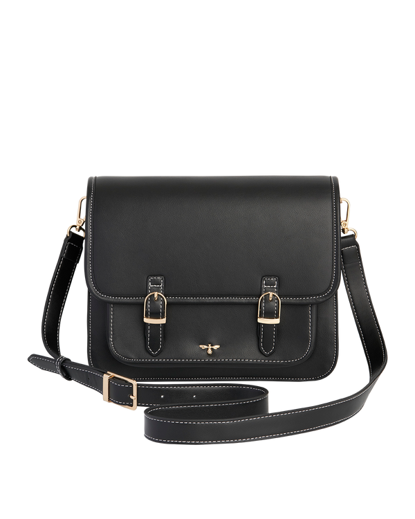 Magical Mushroom Black Satchel