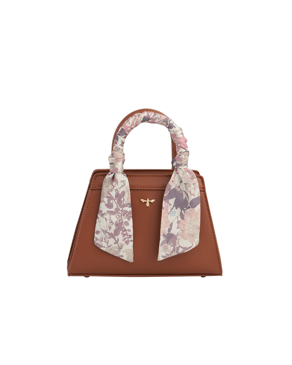 Deco Blooms Mini Tan Tote