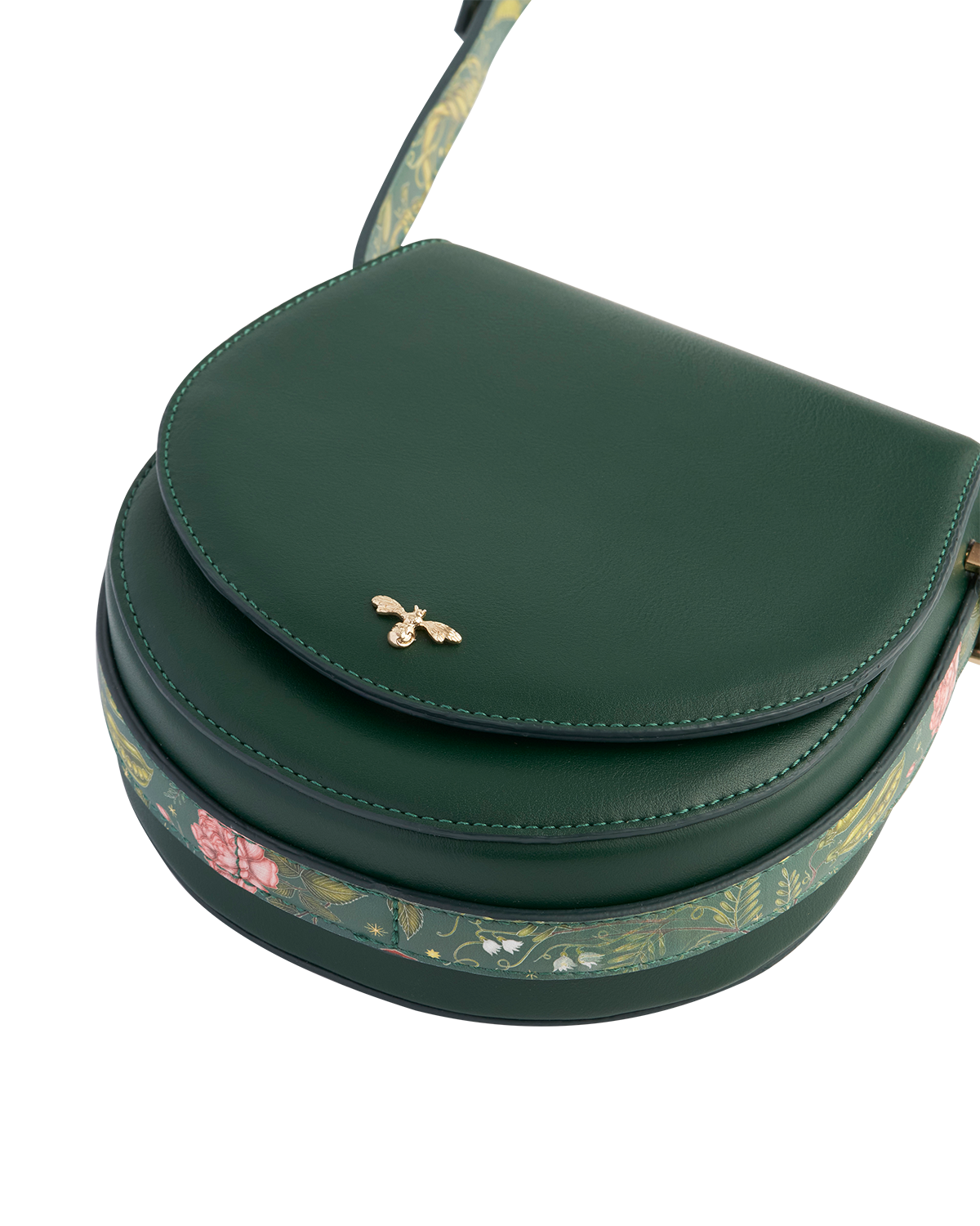 Into the Woods Green Saddle Bag