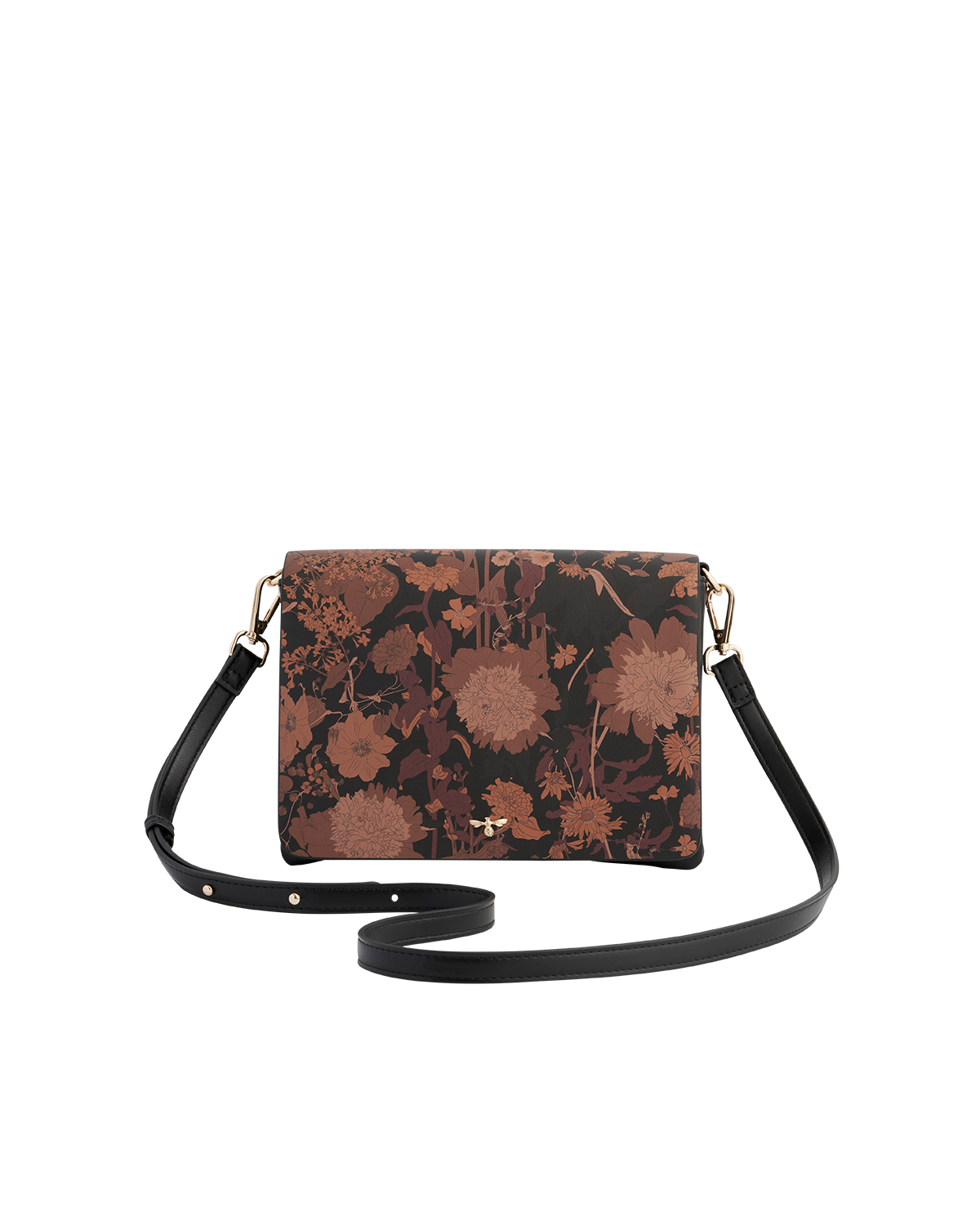 Borsa Crossbody Nera Deco Blooms