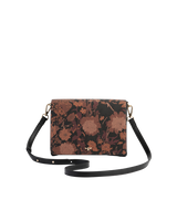 Deco Blooms Black Crossbody Handbag
