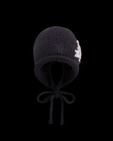 Forget-Me-Not Knitted Navy Bonnet