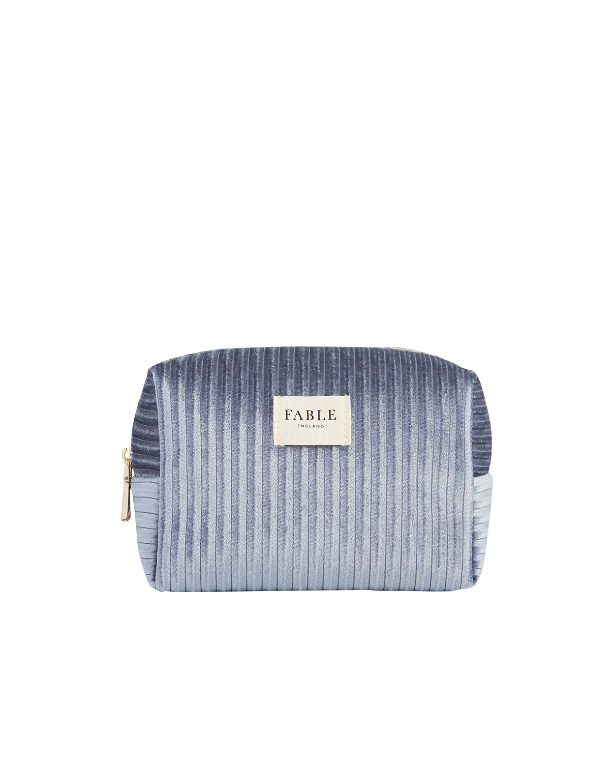 Blue Corduroy Velvet Cosmetics Pouch