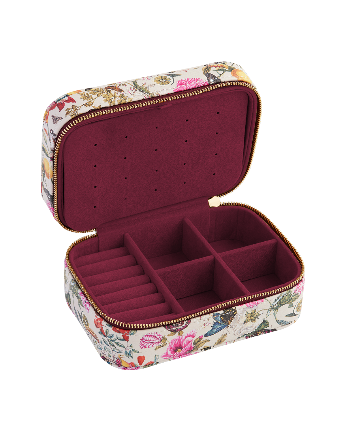 Floral Engravings Large Printed Jewellery Box