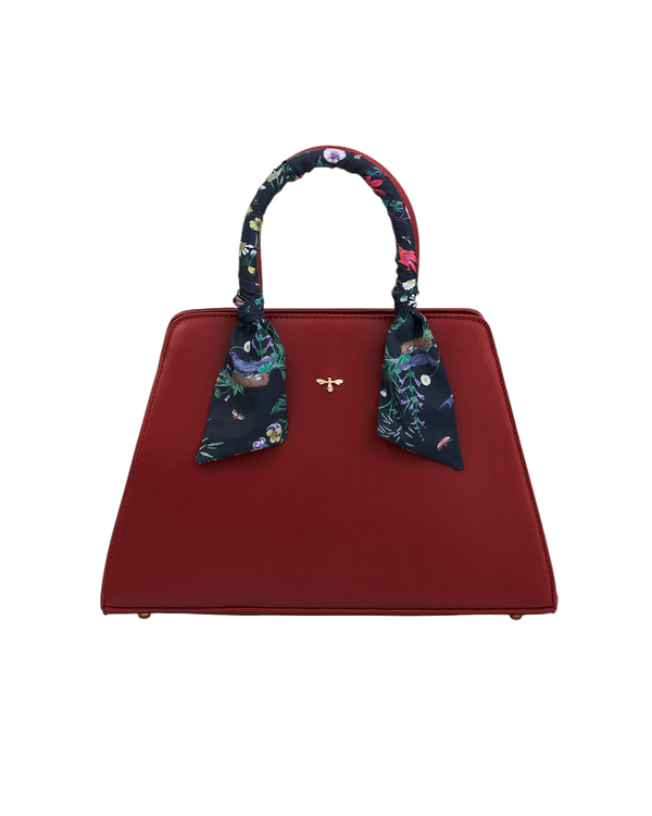 Burgundy Large Structured Tote