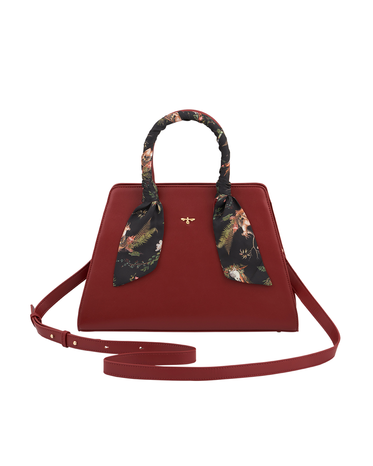 Burgundy Large Structured Tote