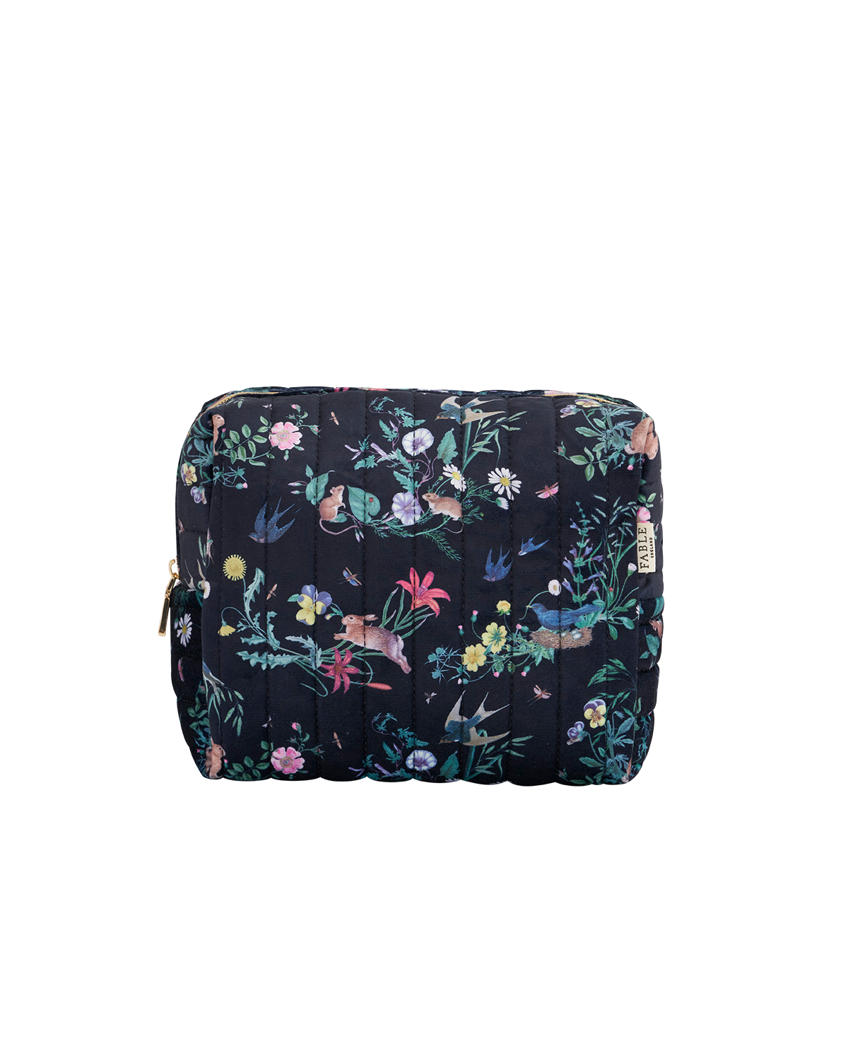 Running Bunny Large Quilted Makeup Bag