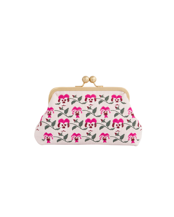 Pansy Victoriana Pink Clutch