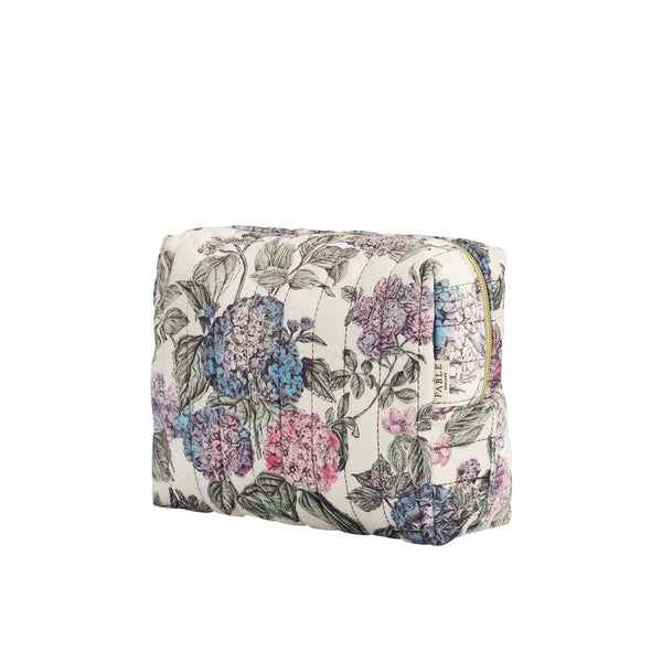 Hydrangea Lightweight Scarf & Hydrangea Large Quilted Makeup Bag Set