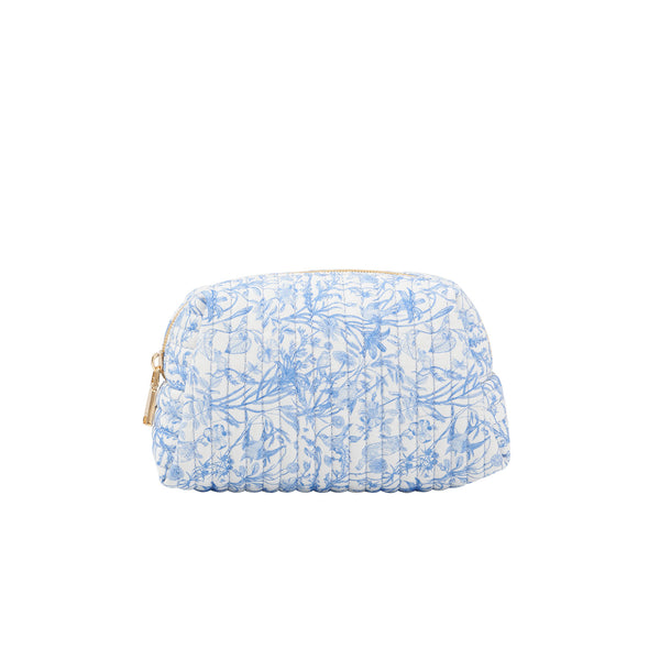 Bunny Blues Small Quilted Makeup Bag & Bunny Blues Lightweight Scarf Set