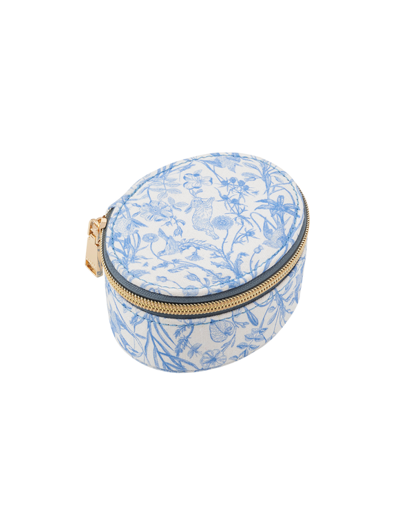 Bunny Blues Oval Jewellery Box