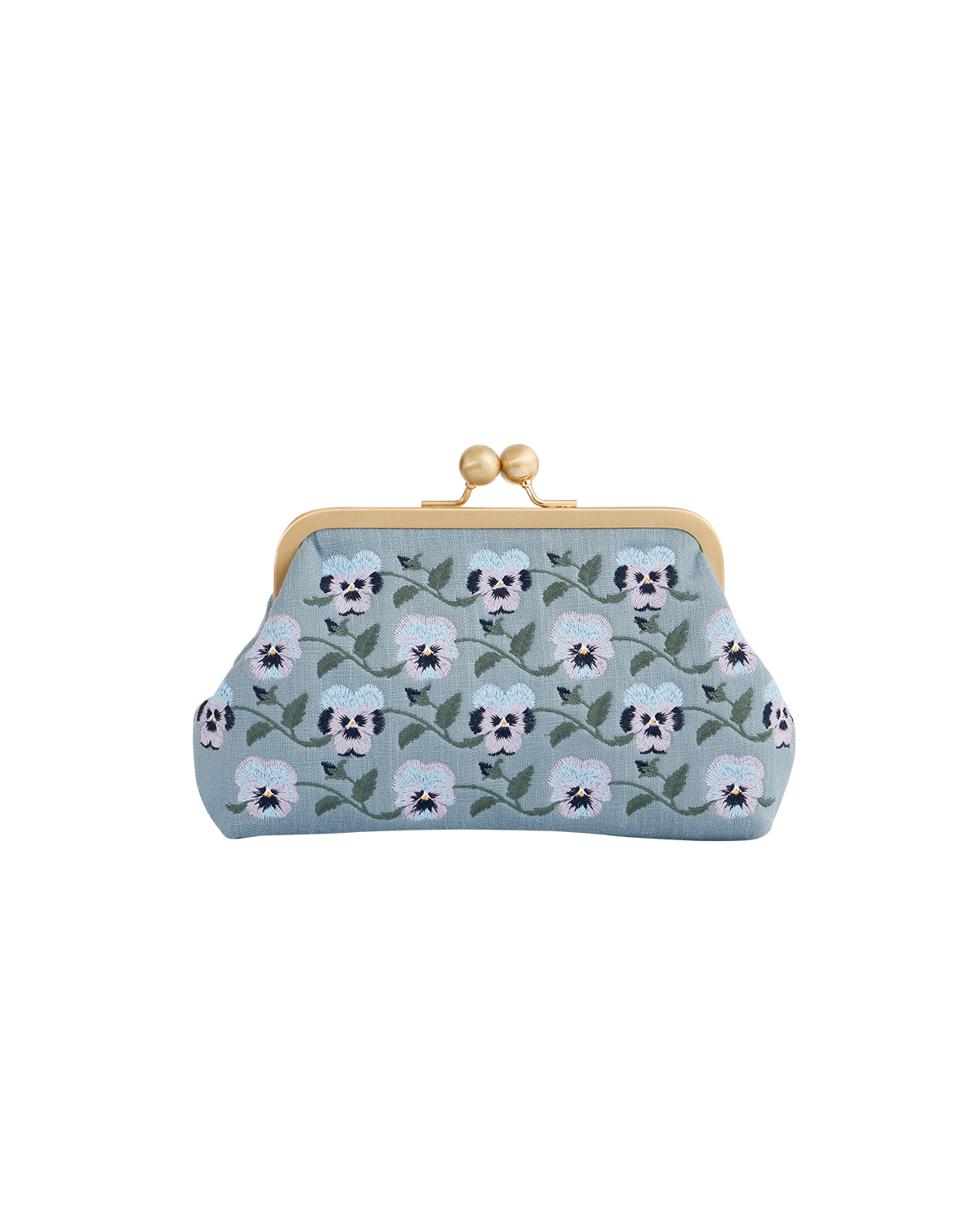 Pansy Victoriana Blue Clutch