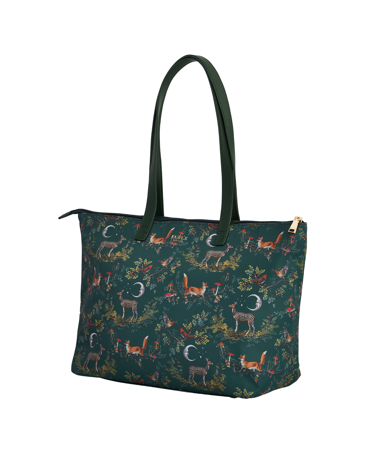 Tote bag with animal pattern on a white background