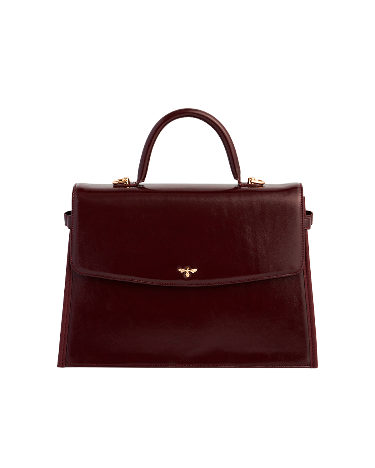 Cherry Red Structured Tote Medium