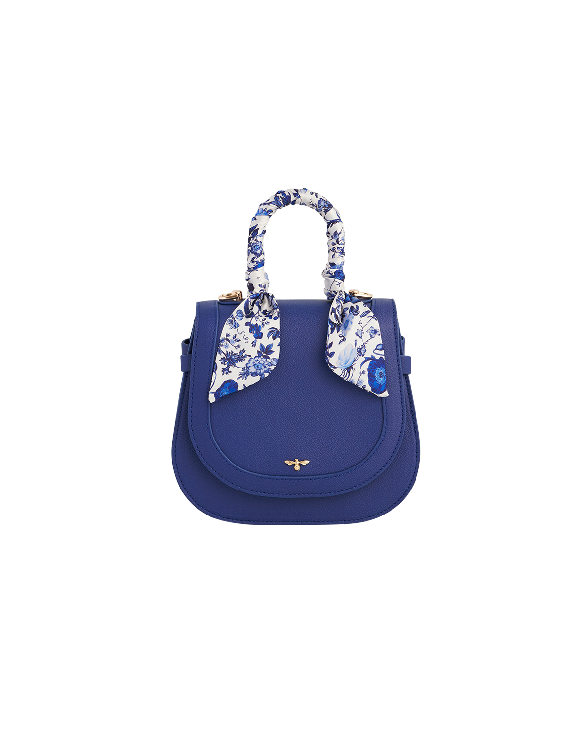 Blue Agnes Top Handle Saddle Bag