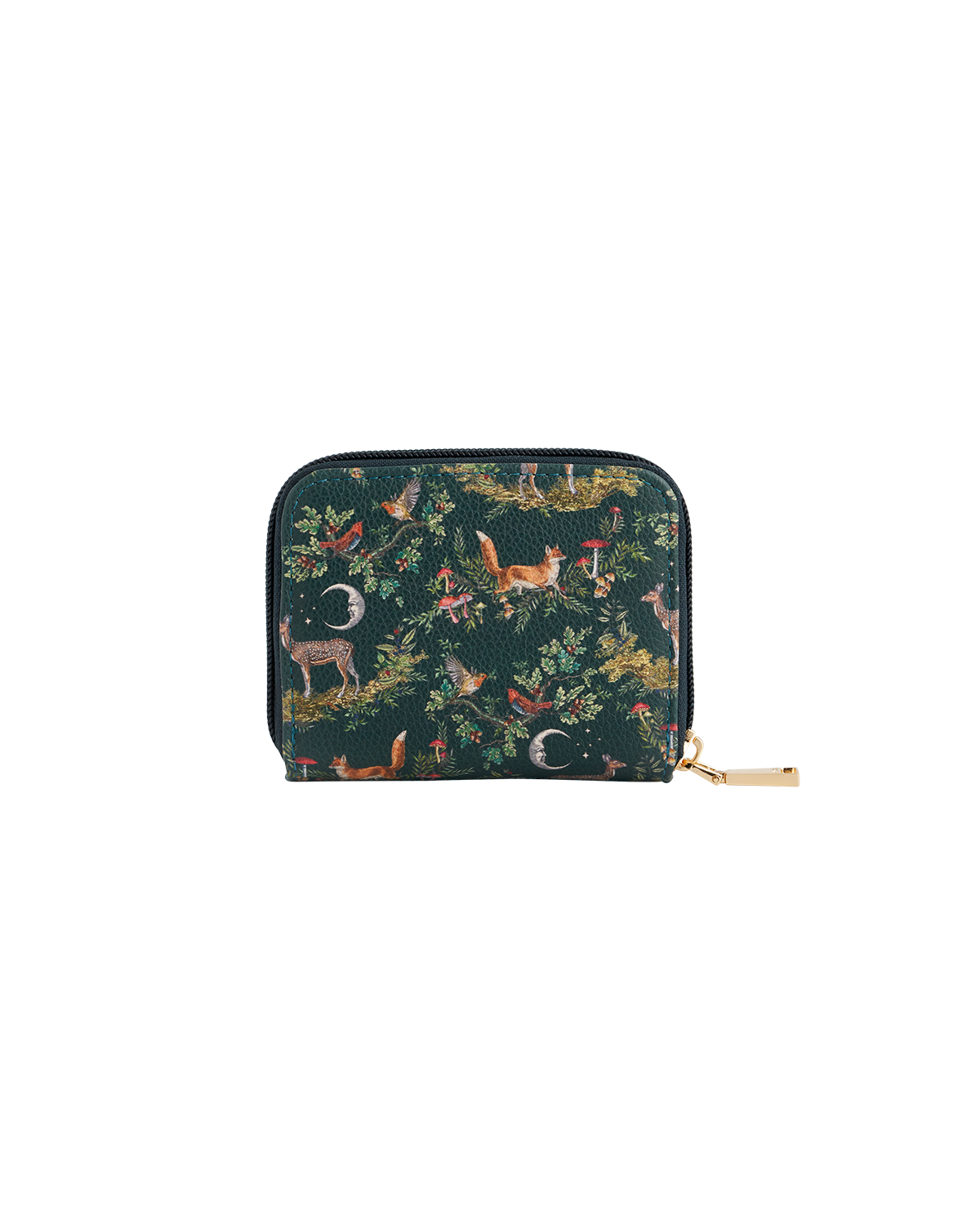 Small purse with nature-themed design on a white background