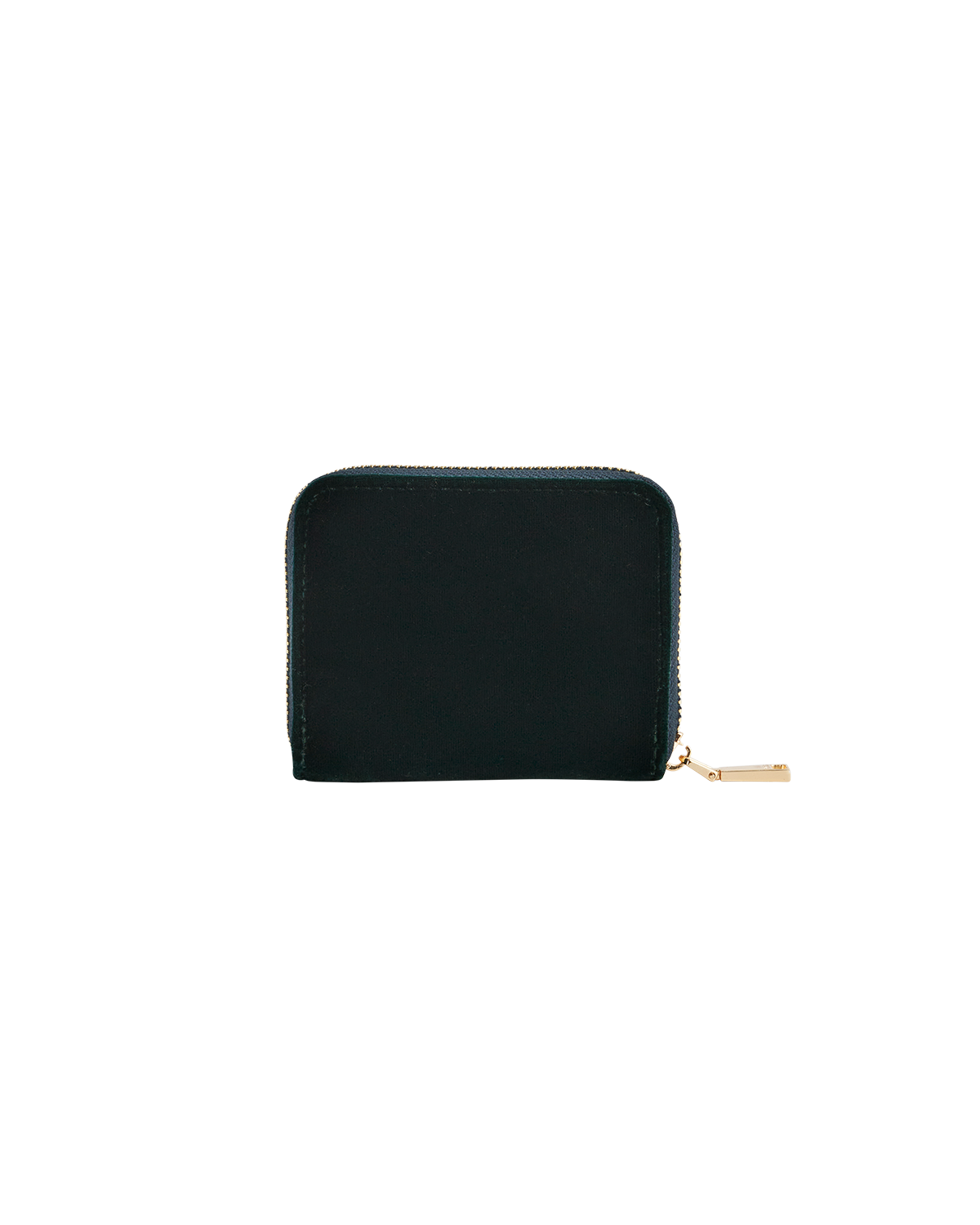 Back of green velvet wallet