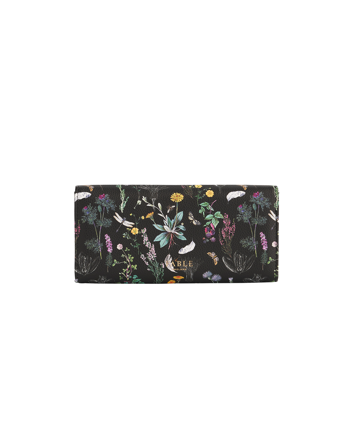 Floral patterned purse on a white background