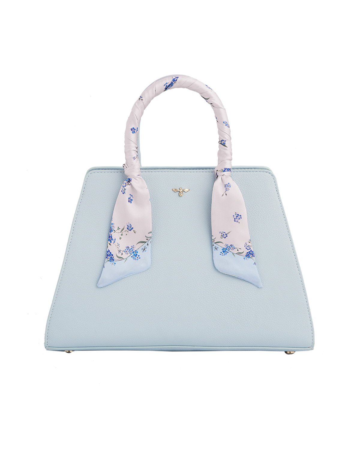 Blue Structured Tote Bag Medium