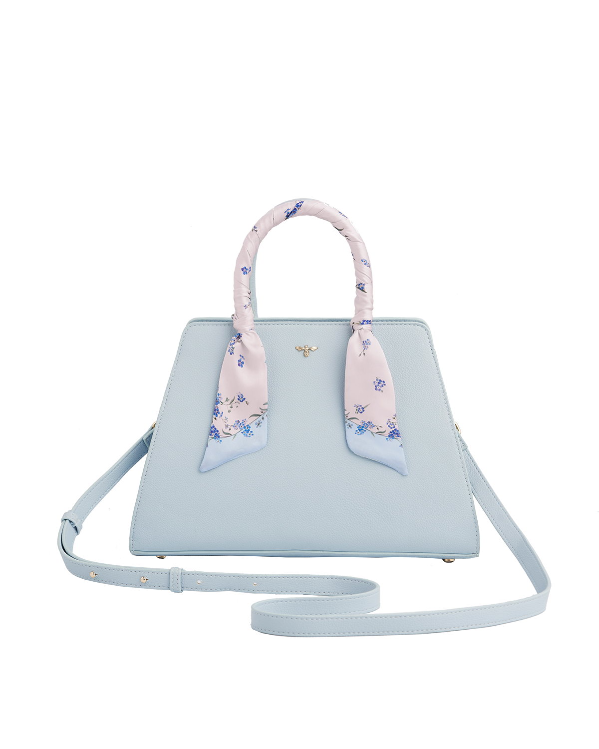 Blue Structured Tote Bag Medium