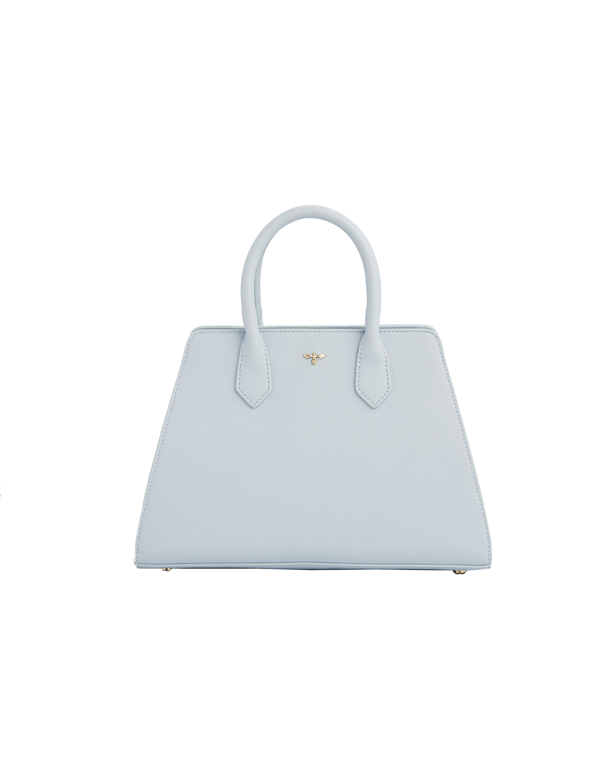 Light blue handbag on a white background