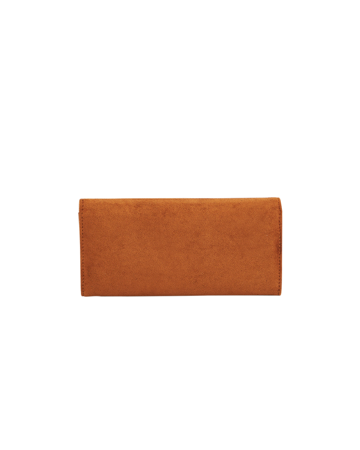 Back of brown wallet on a white background