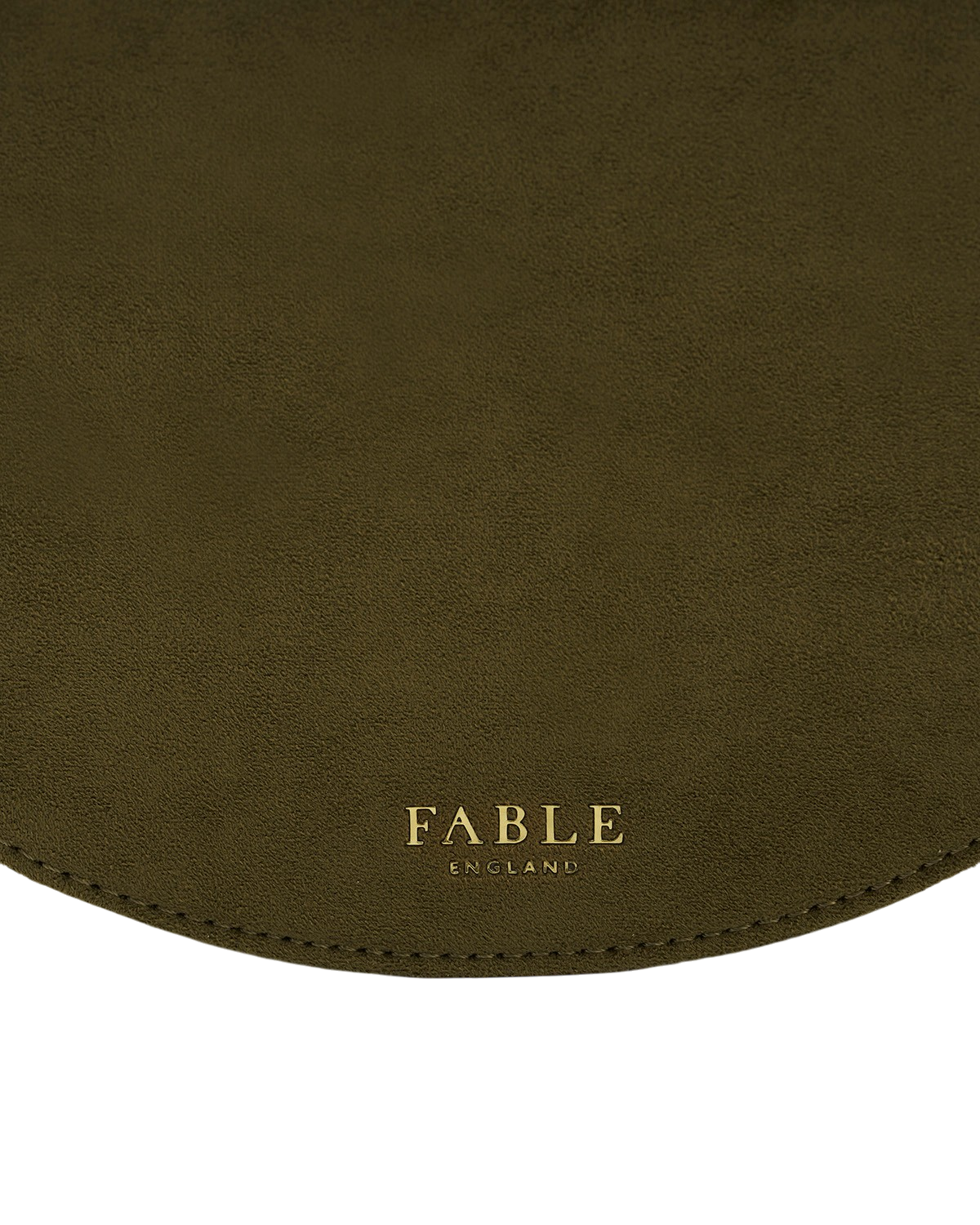 Charlotte Meadow Scene Embroidered Faux Suede Saddle Bag in Khaki