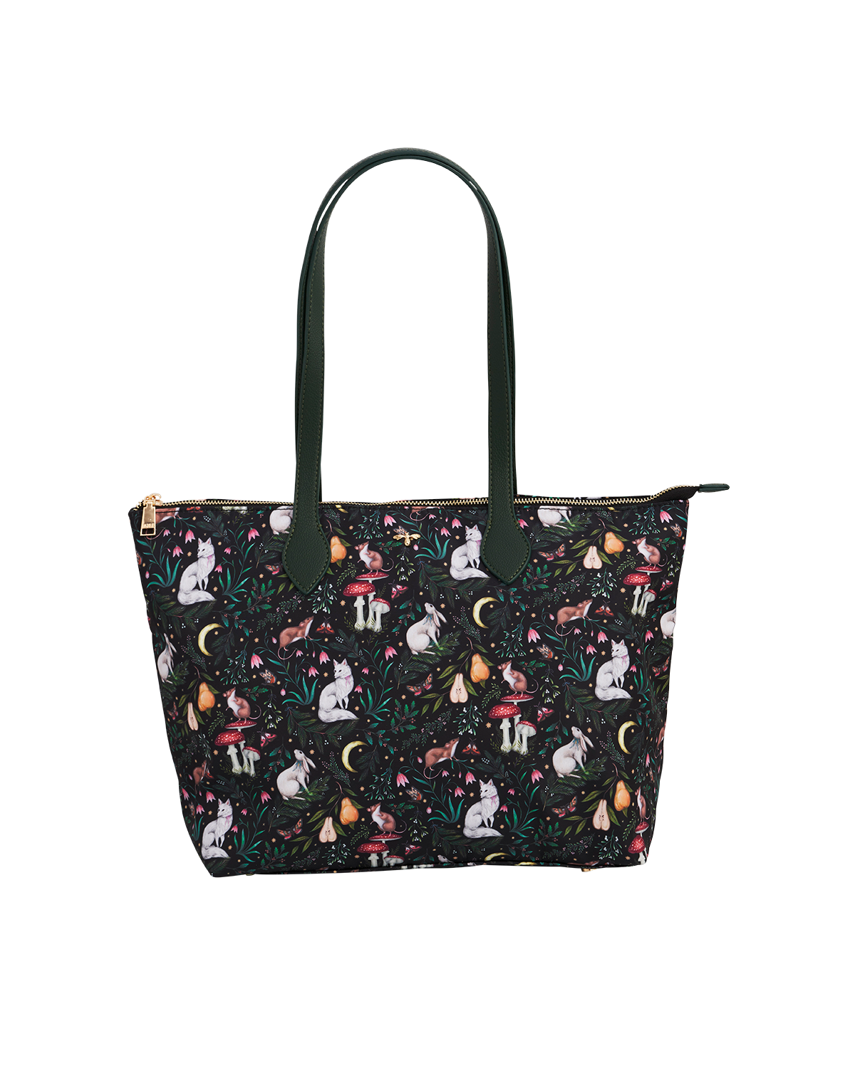 Edith Niva Print Tote Bag in Green