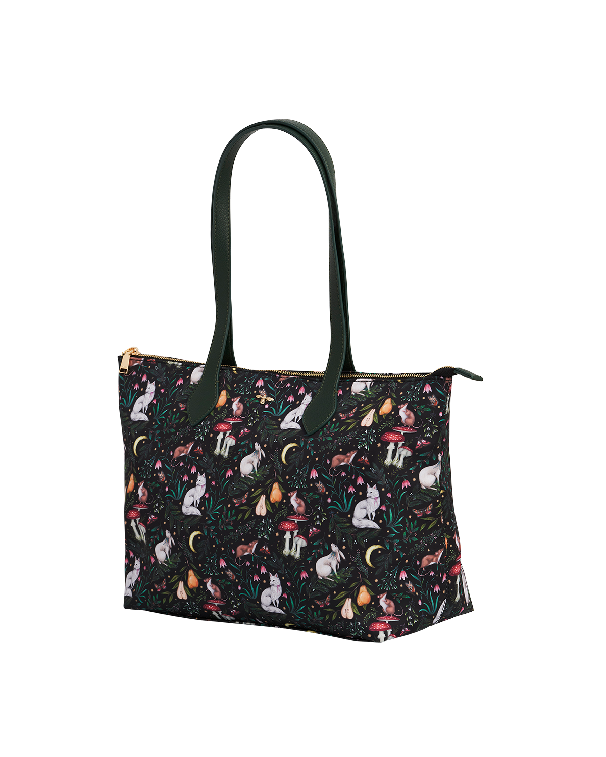 Edith Niva Print Tote Bag in Green
