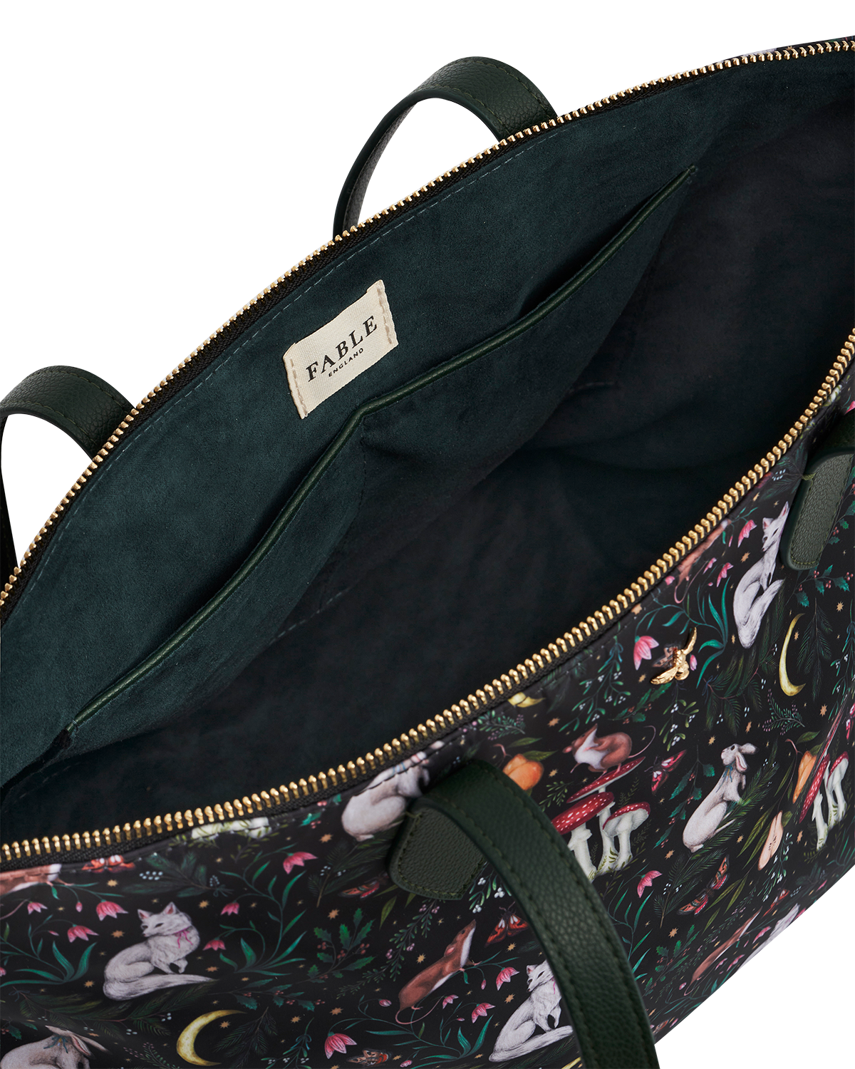 Edith Niva Print Tote Bag in Green