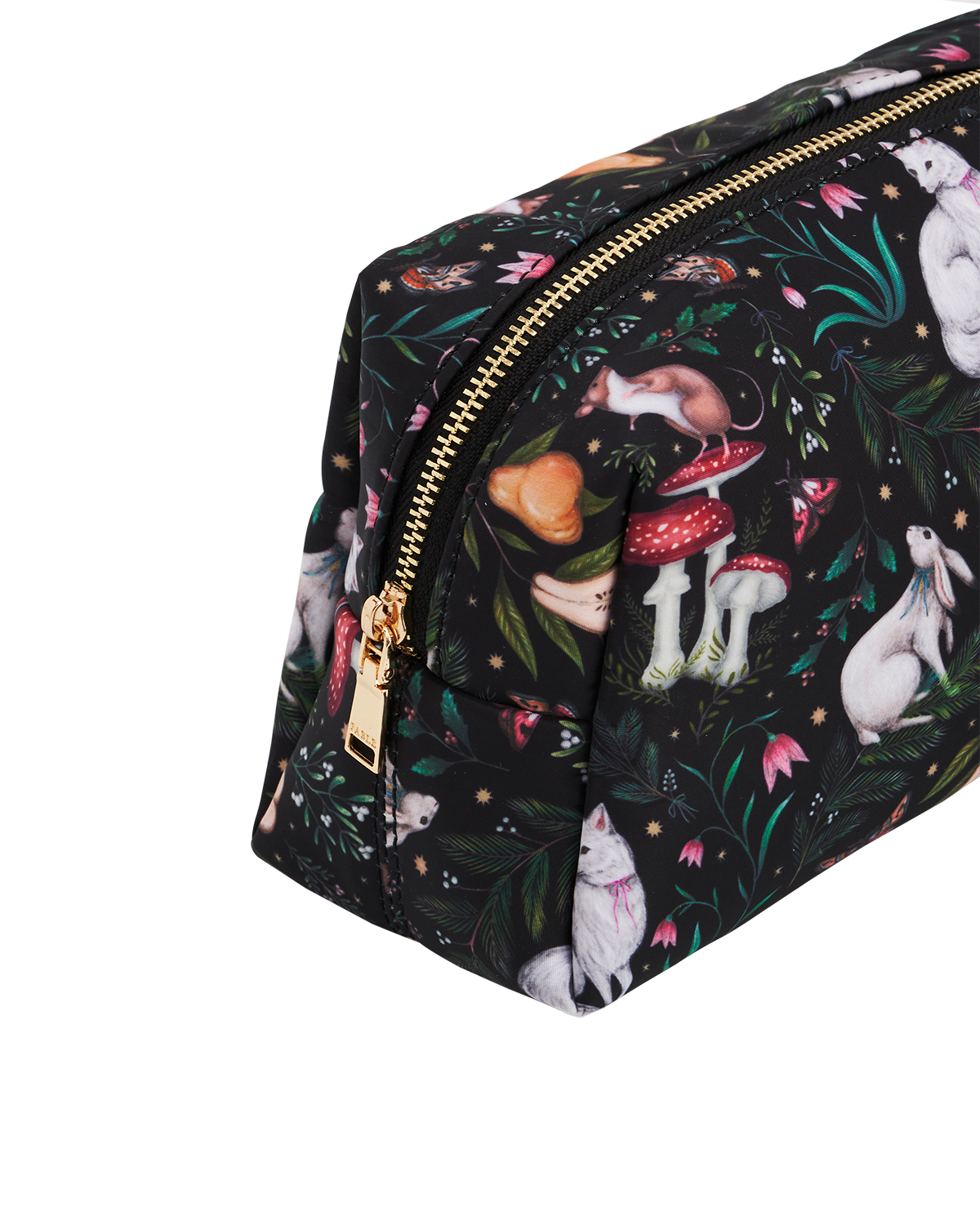 Niva Print Cosmetic Pouch in Green