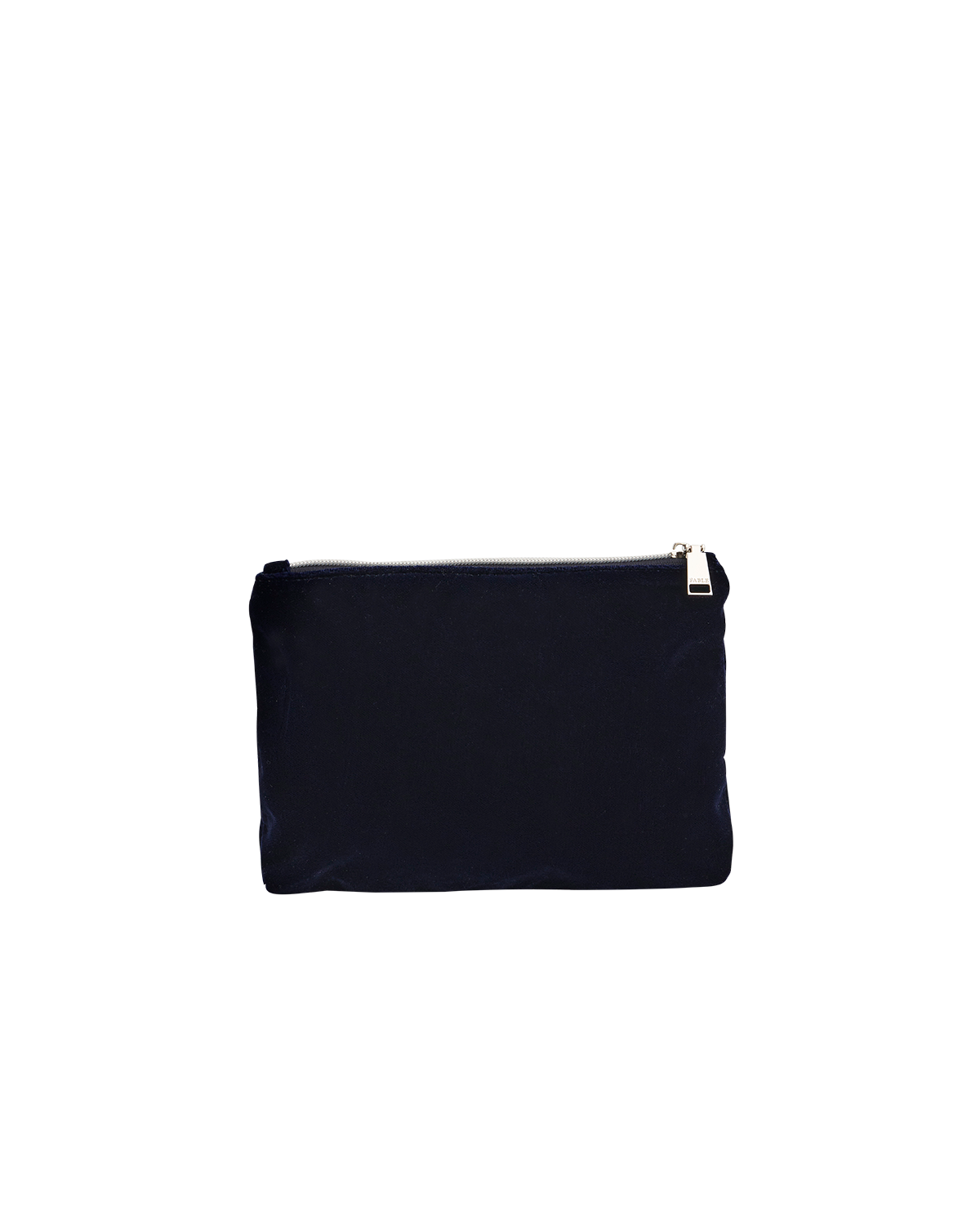 Butterfly Embroidered Pouch in Navy Velvet