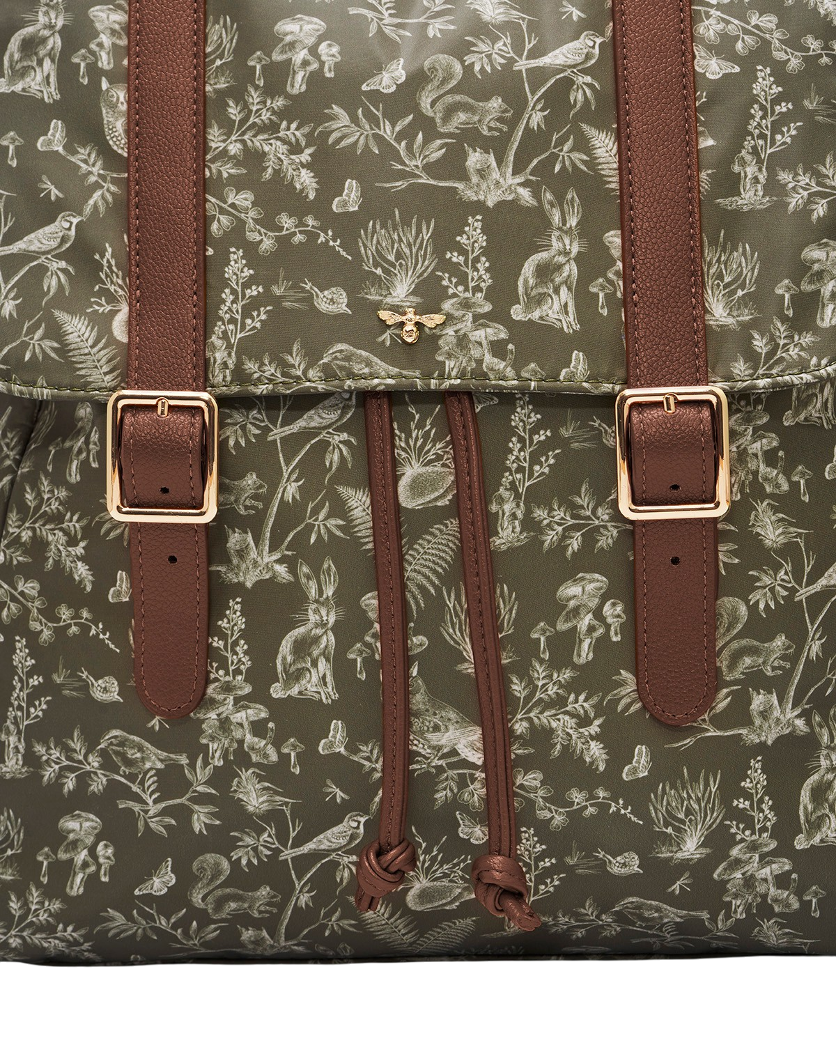 Flora Orla Scene Print Backpack in Khaki