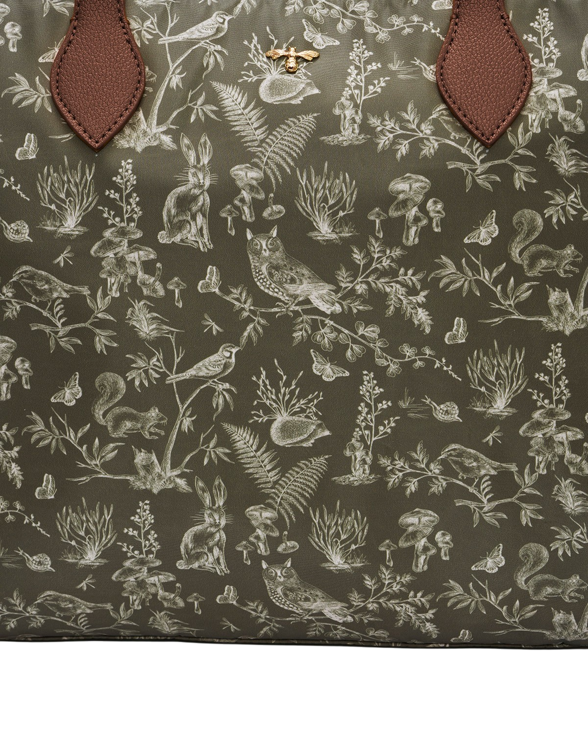 Edith Orla Scene Print Tote Bag in Khaki
