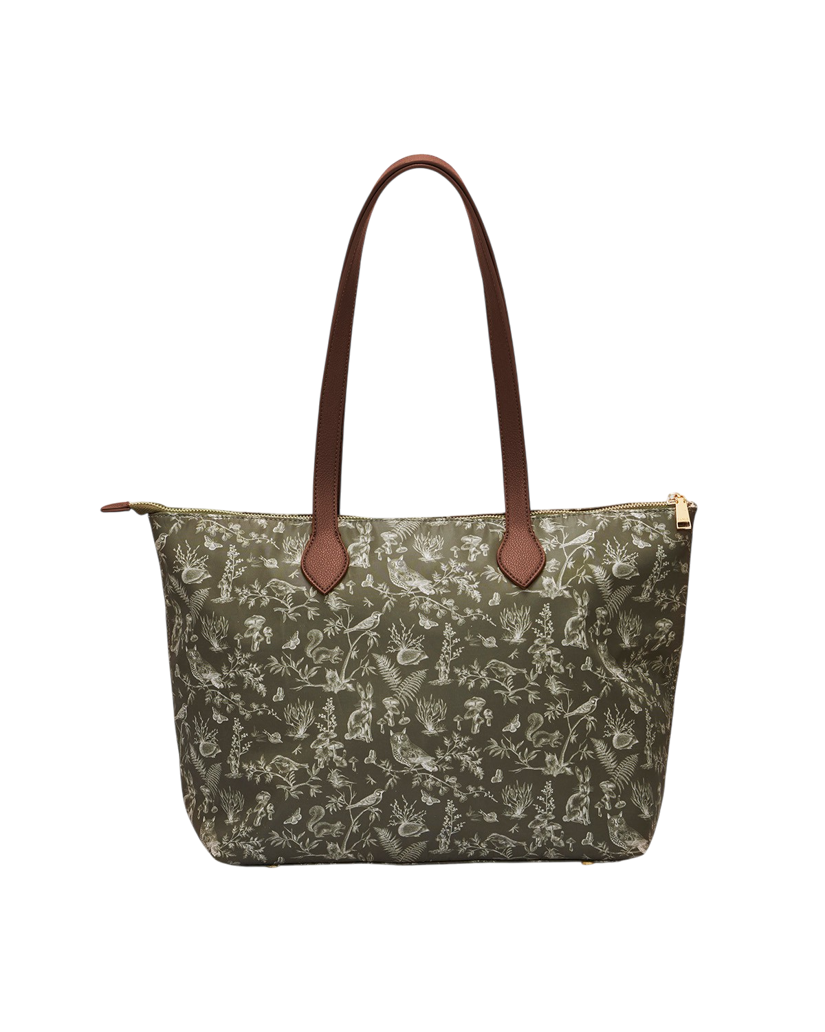 Edith Orla Scene Print Tote Bag in Khaki