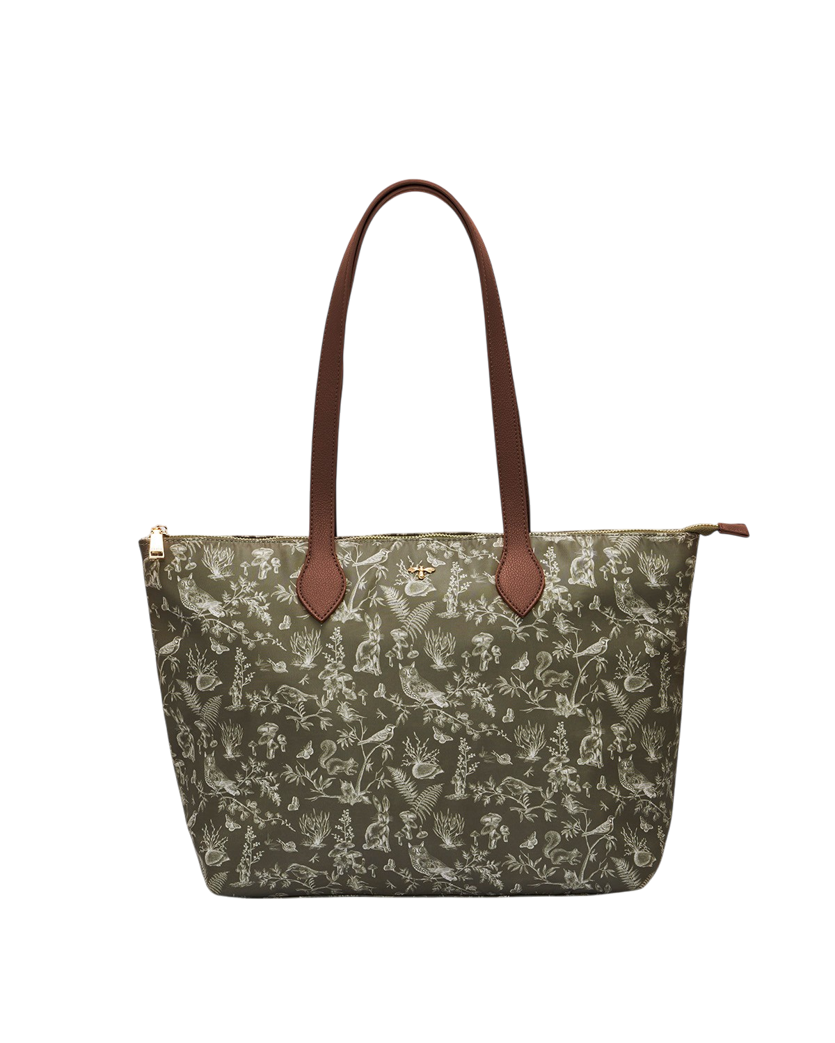 Edith Orla Scene Print Tote Bag in Khaki