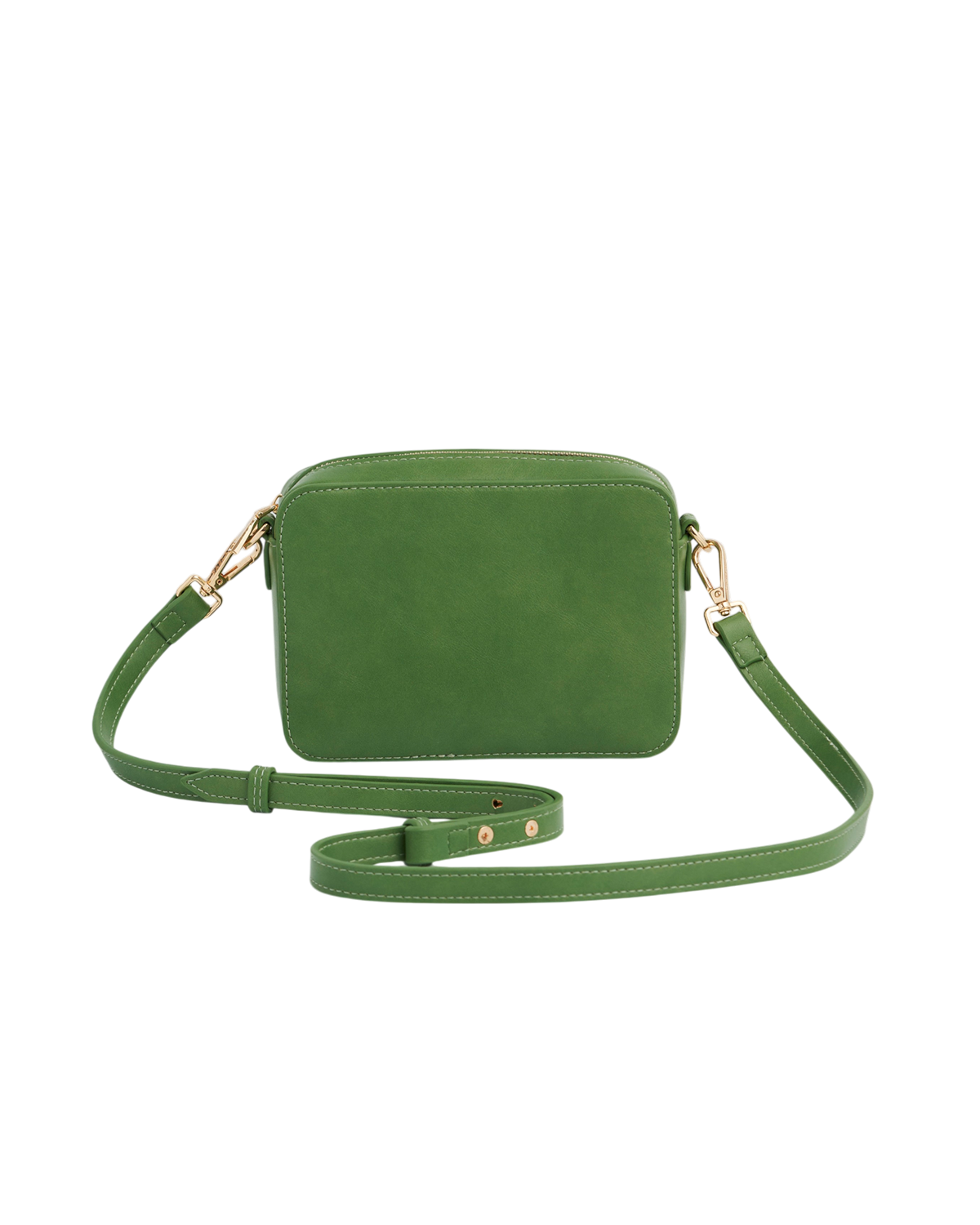 green garden faux leather camera bag