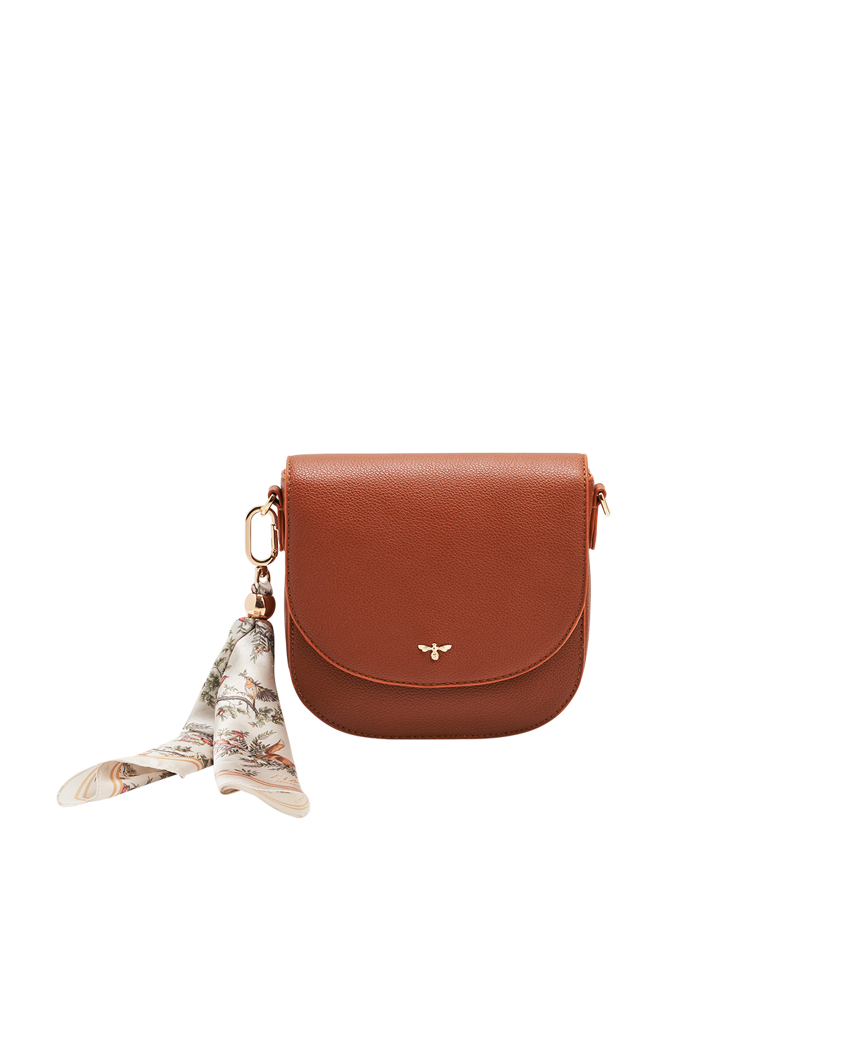Beth Saddle Crossbody Bag in Tan