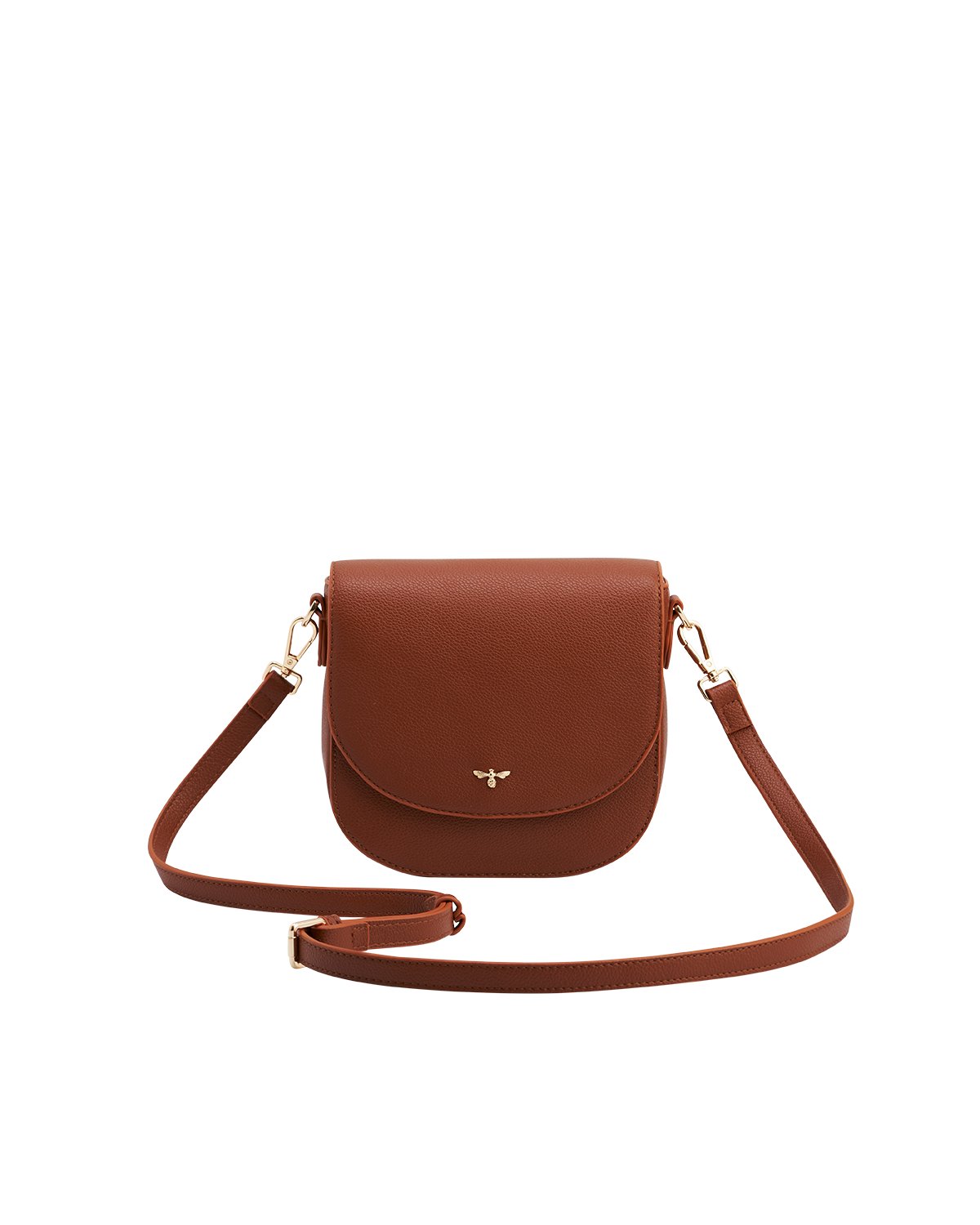 Beth Saddle Crossbody Bag in Tan