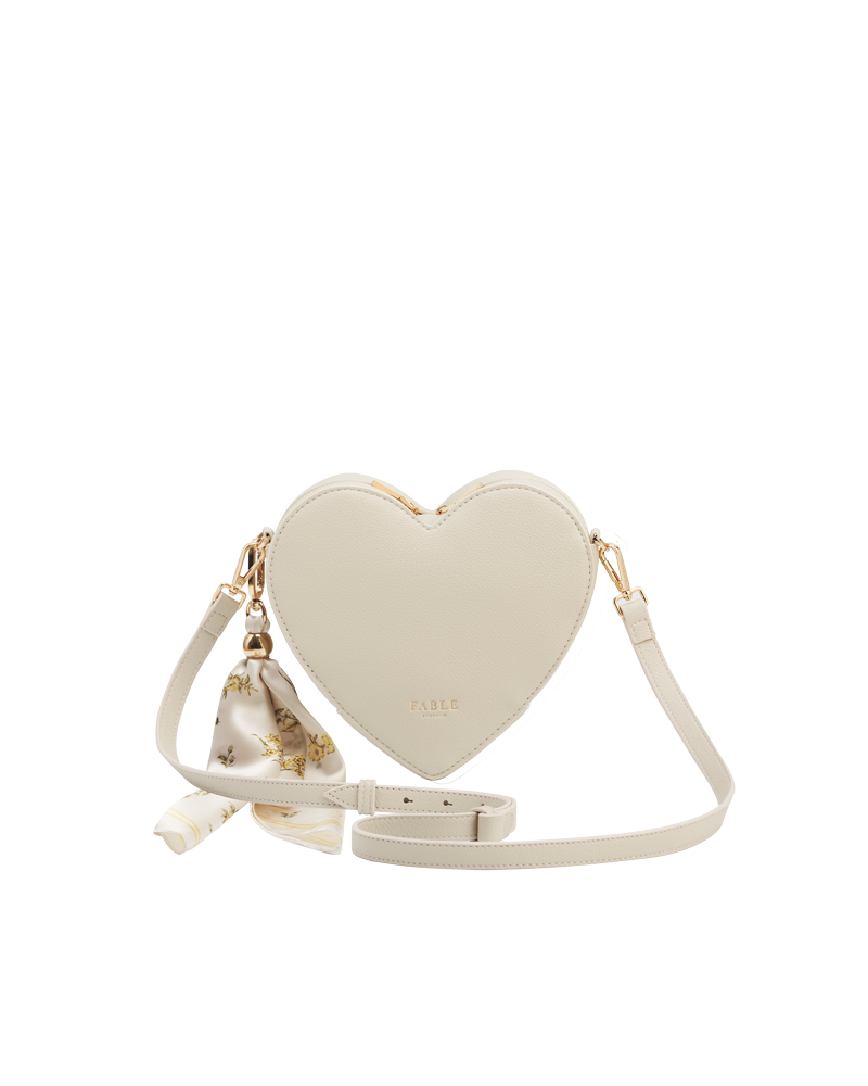 Heart Crossbody Bag in Stone
