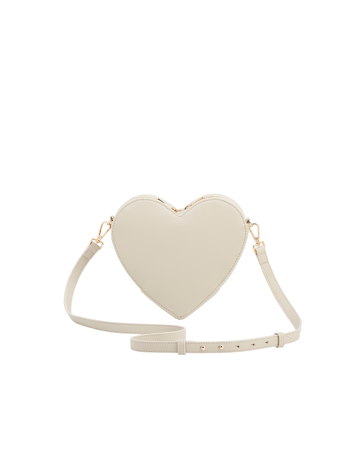 Borsa a tracolla a forma di cuore color pietra