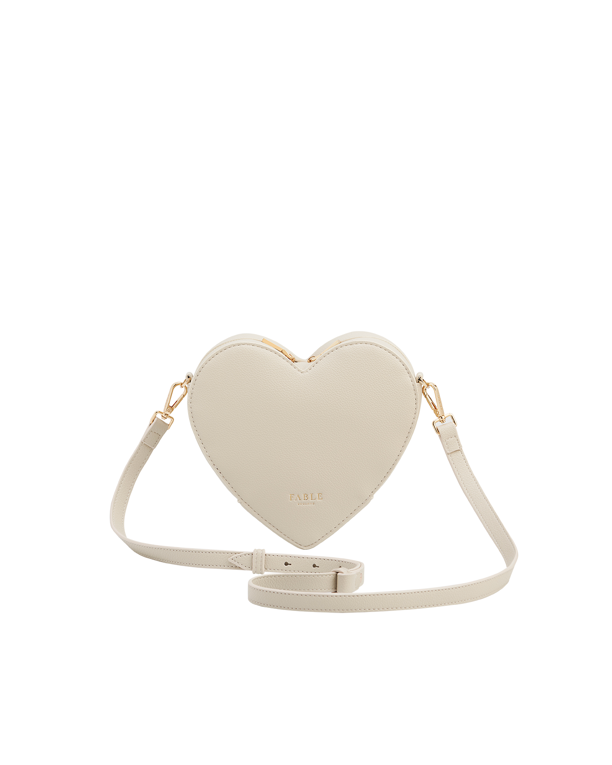 Borsa a tracolla a forma di cuore color pietra