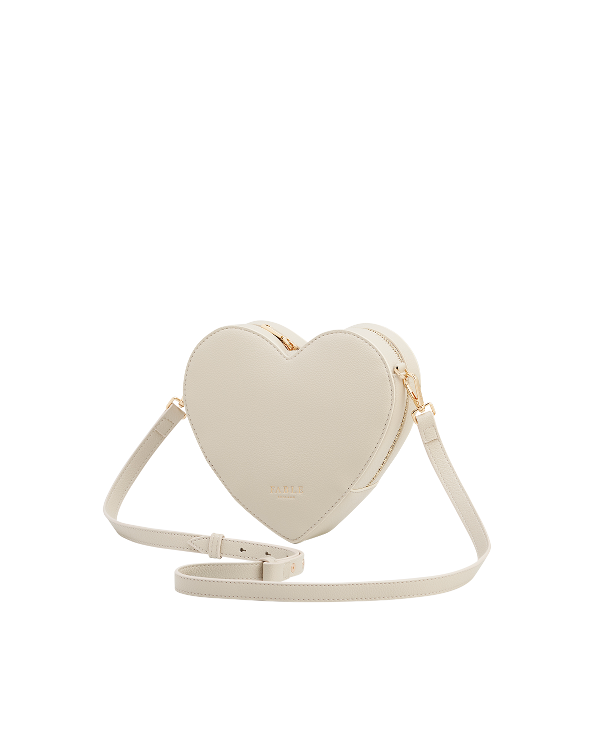 Borsa a tracolla a forma di cuore color pietra