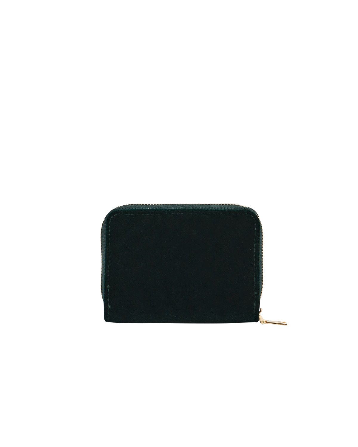 Hedgehog Embroidered Small Purse in Forest Green Velvet