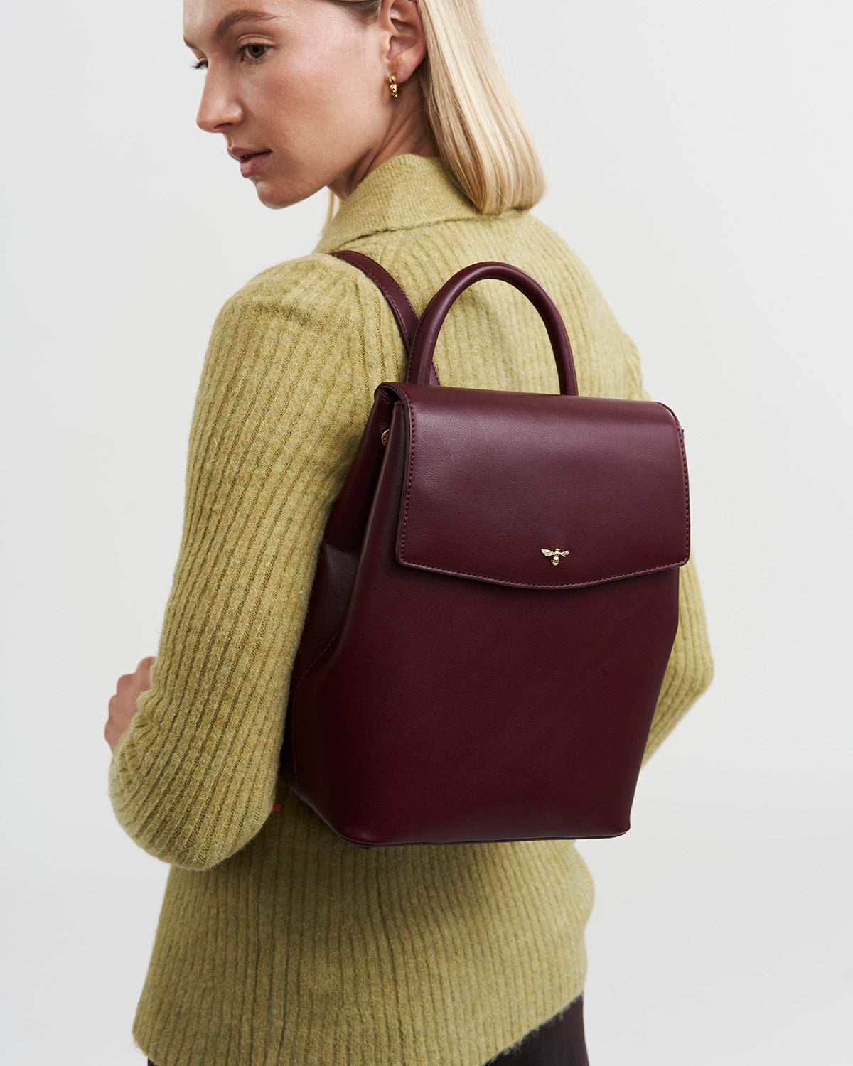 Laura Small Backpack in Burgundy