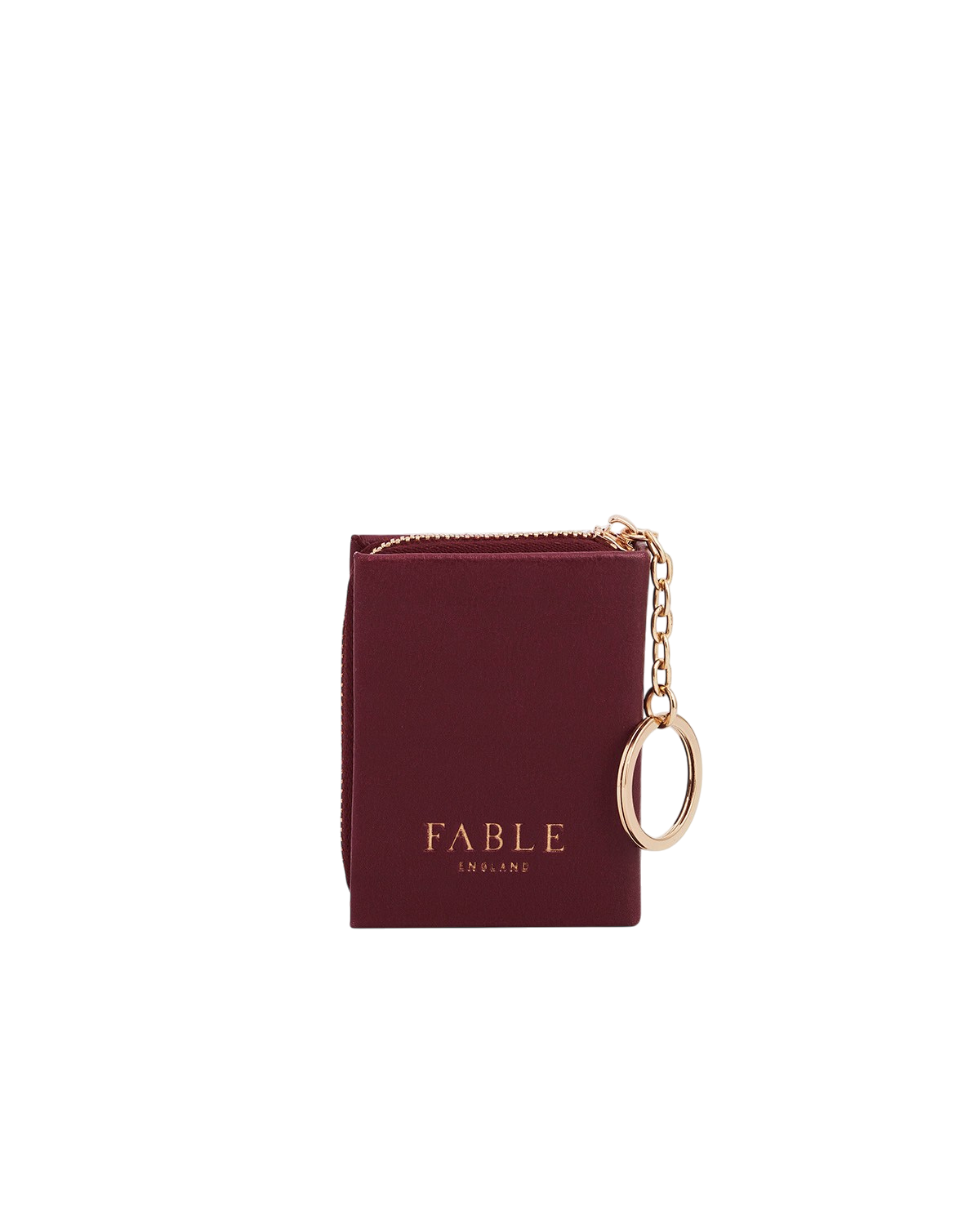 Meadow Print Book Clip On Coin Purse in Burgundy