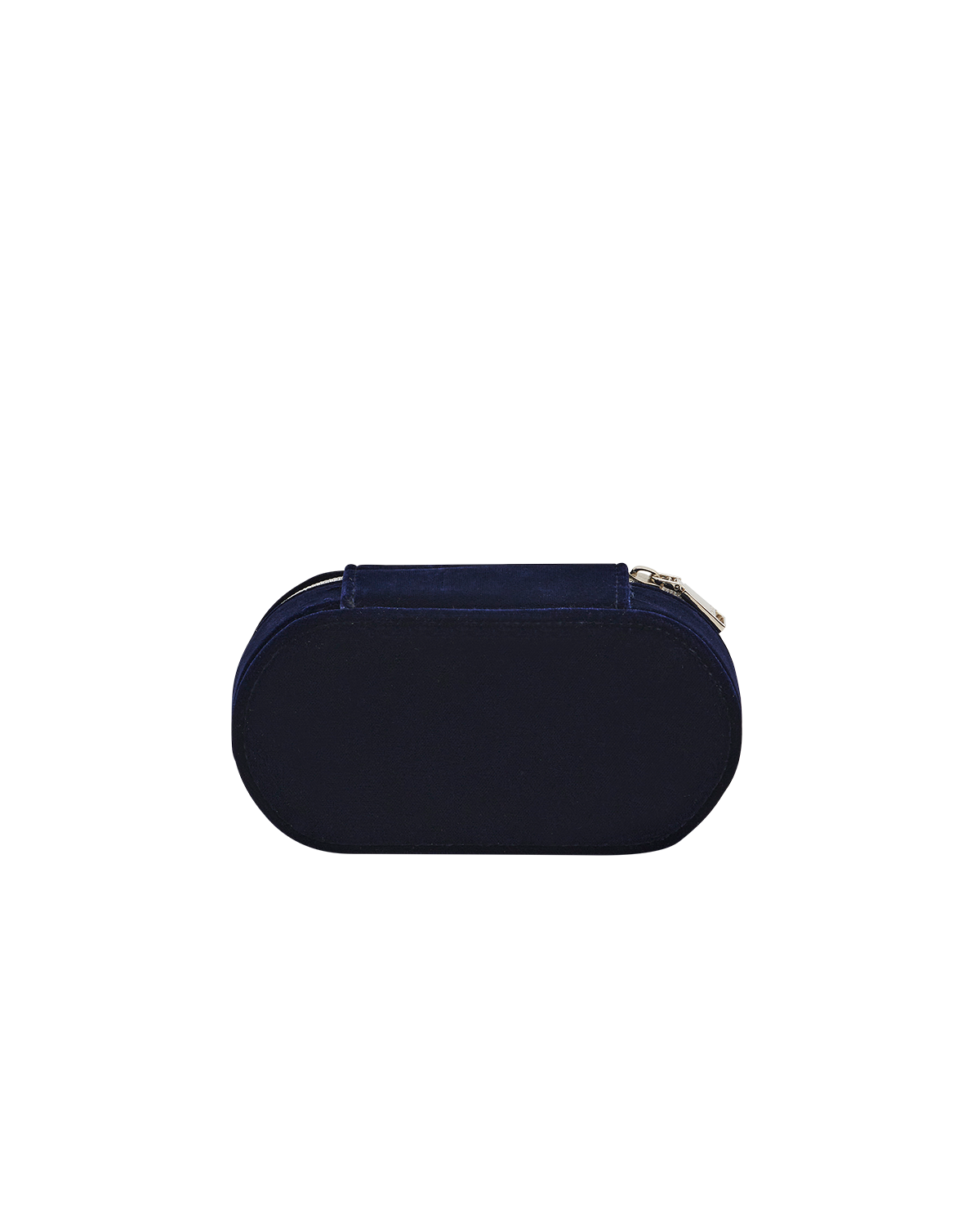 Night Sky Embroidered Oval Jewellery Box in Navy Velvet
