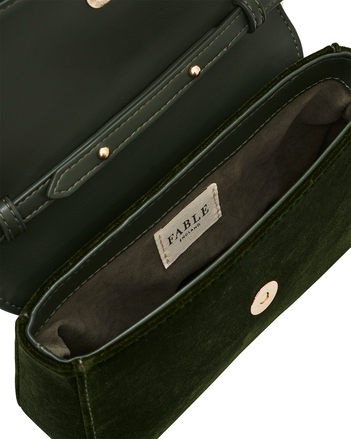 Sophia Wren Embroidered Occasion Bag in Green Velvet